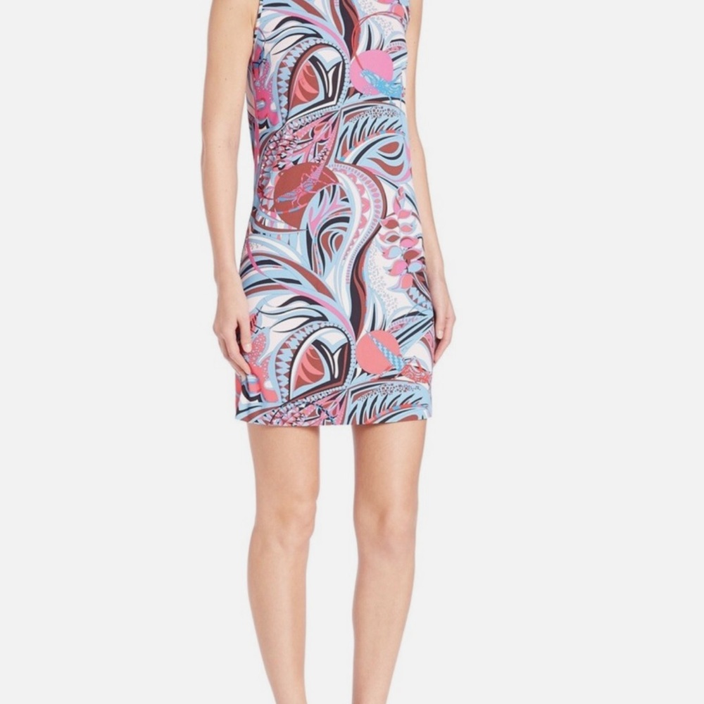 Emilio Pucci Pink & Blue Grasshopper Mini Dress - Picture 11 of 12